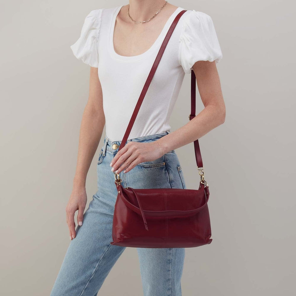 Hobo Fashion Avon Shoulder Bag - Polished Leather | Saddleberry