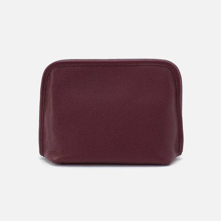 Hobo Fashion Beauty Cosmetic Pouch - Pebbled Leather | Mulberry Glaze