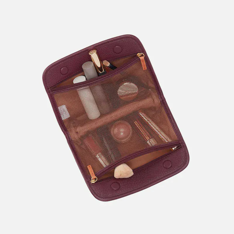 Hobo Fashion Beauty Cosmetic Pouch - Pebbled Leather | Mulberry Glaze