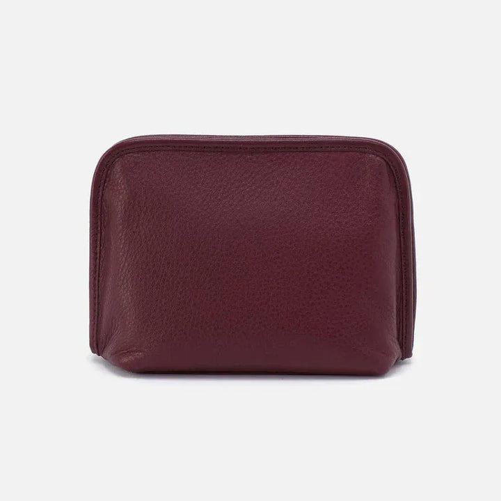 Hobo Fashion Beauty Cosmetic Pouch - Pebbled Leather | Mulberry Glaze