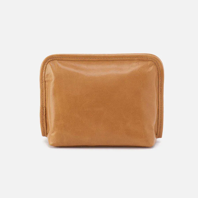 Hobo Fashion Beauty Cosmetic Pouch - Polished Leather | Natural