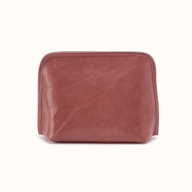 Hobo Fashion Beauty Cosmetic Pouch - Polished Leather | Rosewood