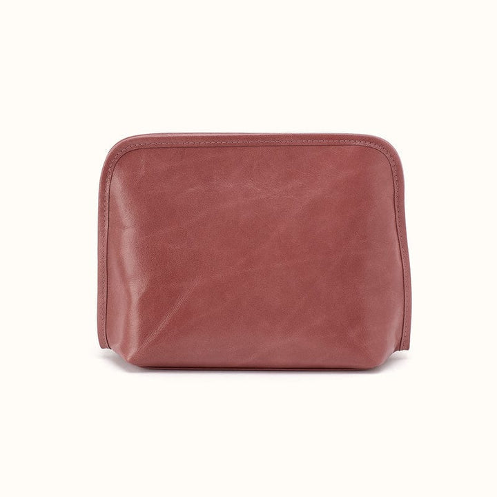 Hobo Fashion Beauty Cosmetic Pouch - Polished Leather | Rosewood