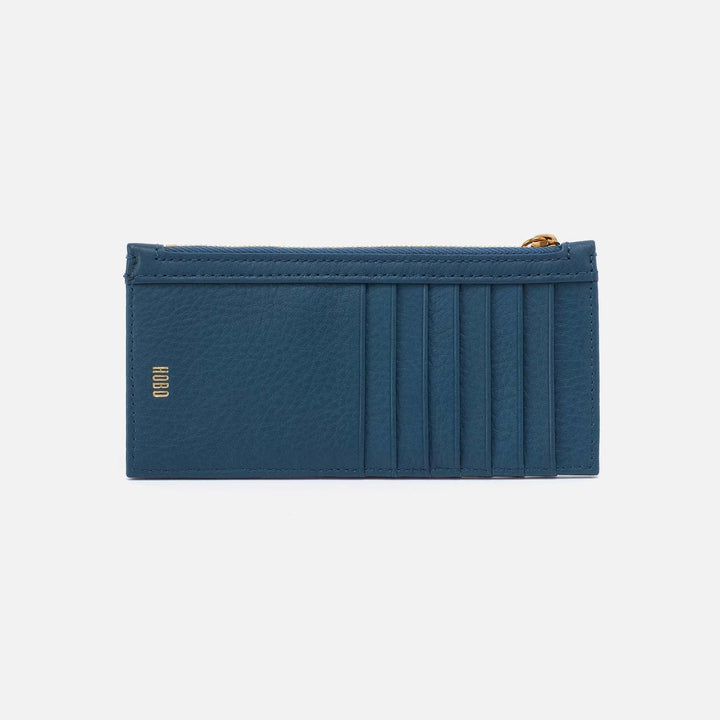 Hobo Fashion Carte Card Case - Pebbled Leather | Peacock Feather