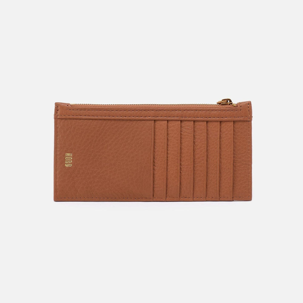 Hobo Fashion Carte Card Case - Pebbled Leather | Warm Honey