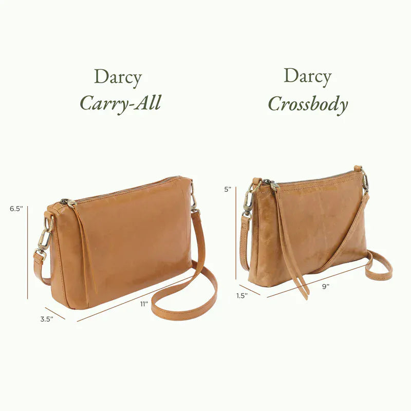 Hobo Fashion Darcy Carry-All Crossbody - Polished Leather | Black