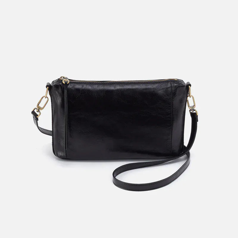 Hobo Fashion Darcy Carry-All Crossbody - Polished Leather | Black
