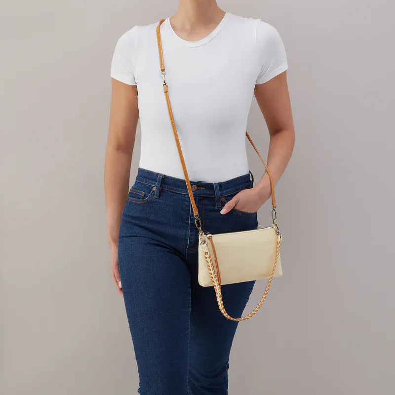 Hobo Fashion Darcy Carry-All Crossbody - Polished Leather | Butter Yellow