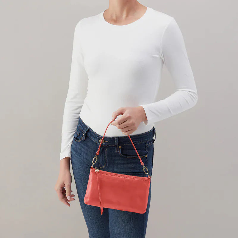 Hobo Fashion Darcy Crossbody - Polished Leather | Pink Mirage