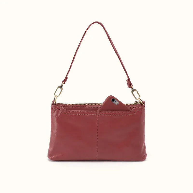 Hobo Fashion Darcy Crossbody - Polished Leather | Rosewood
