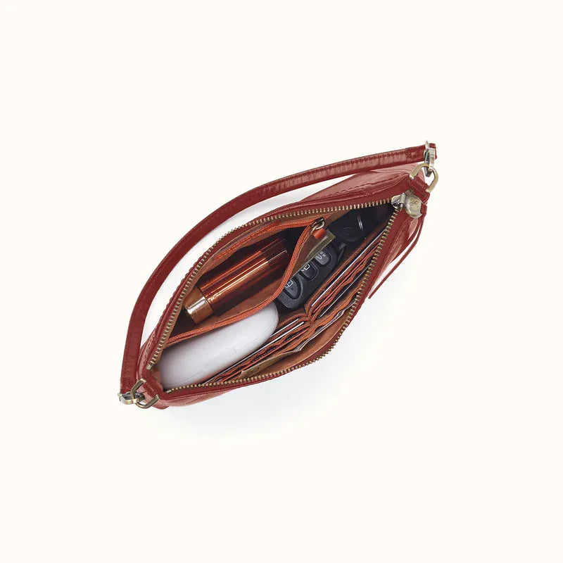 Hobo Fashion Darcy Crossbody - Polished Leather | Rosewood