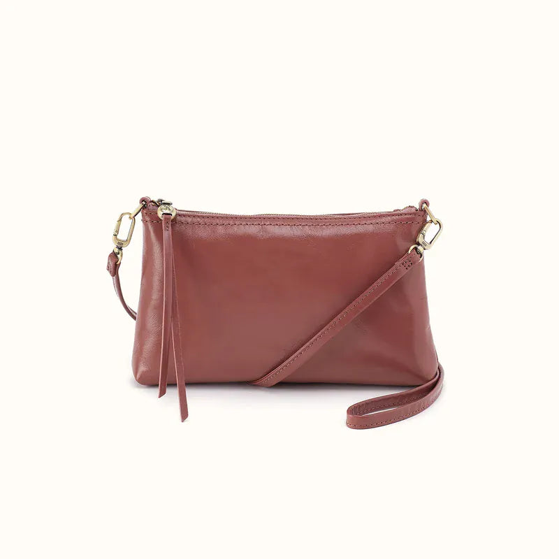 Hobo Fashion Darcy Crossbody - Polished Leather | Rosewood
