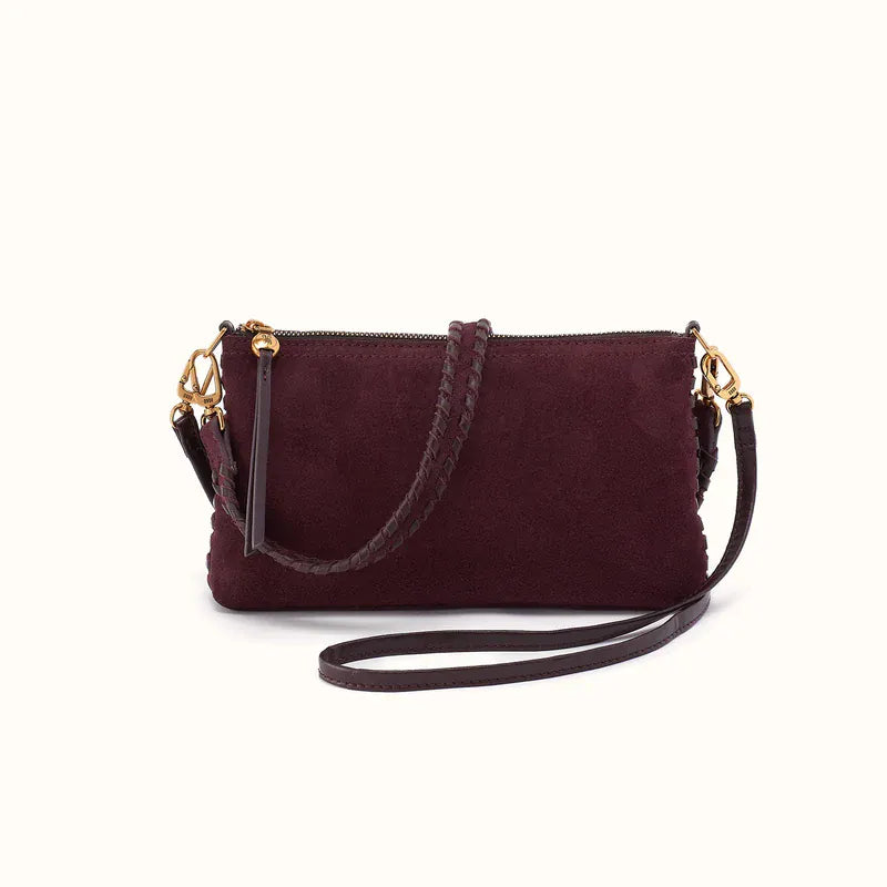 Hobo Fashion Darcy Crossbody - Suede Leather | Dark Cherry
