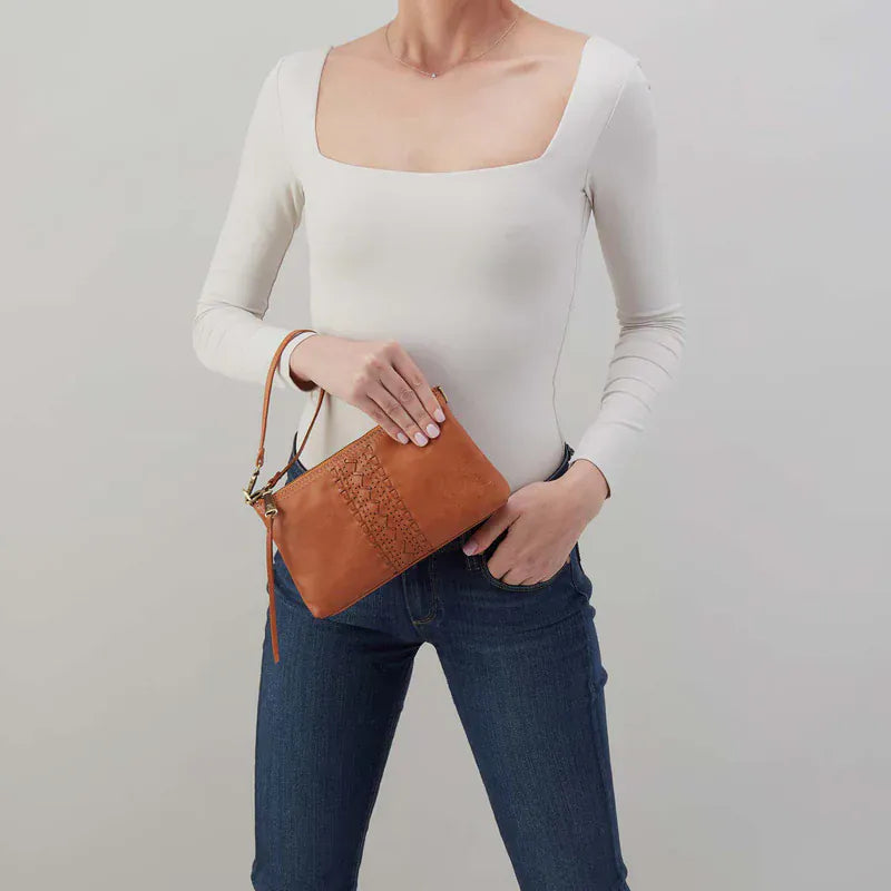 Hobo Fashion Darcy Crossbody - Washed Leather | Harvest Wheat