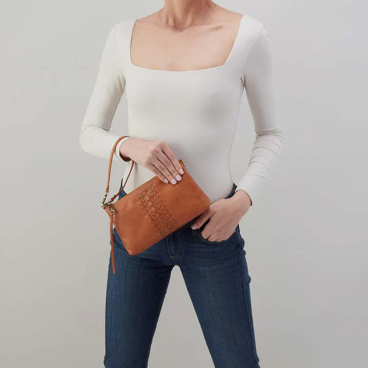 Hobo Fashion Darcy Crossbody - Washed Leather | Harvest Wheat