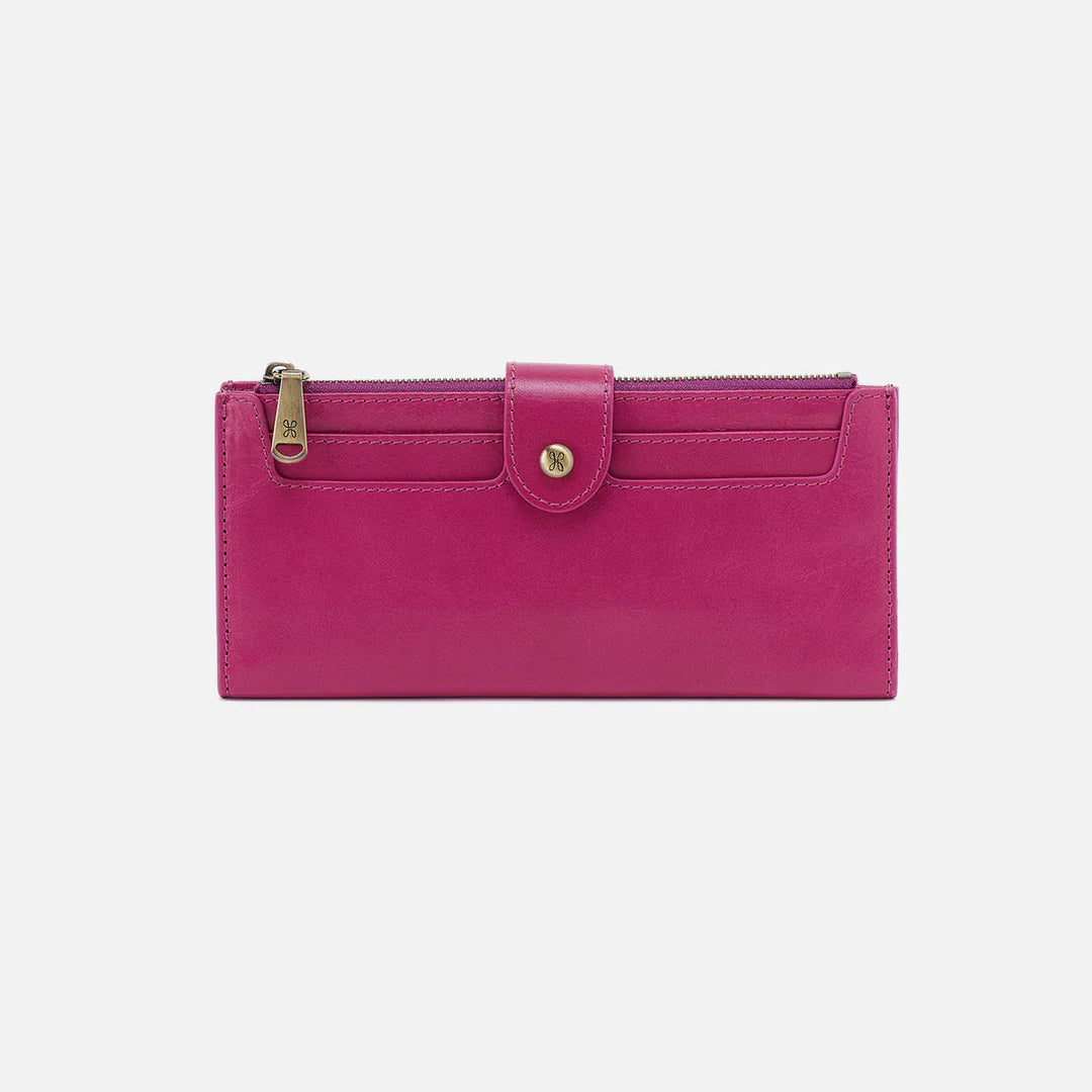 Hobo Fashion Dunn Continental Wallet - Polished Leather | Cactus Flower