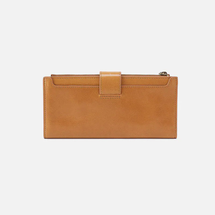 Hobo Fashion Dunn Continental Wallet - Polished Leather | Natural
