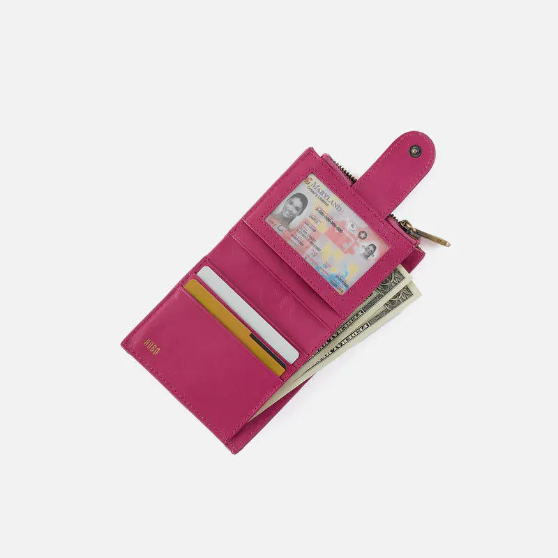 Hobo Fashion Dunn Mini Wallet - Polished Leather  | Cactus Flower