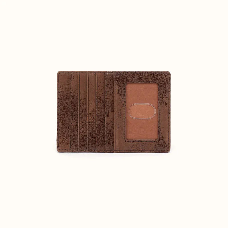 Hobo Fashion Euro Slide Card Case - Buffed Leather | Mocha