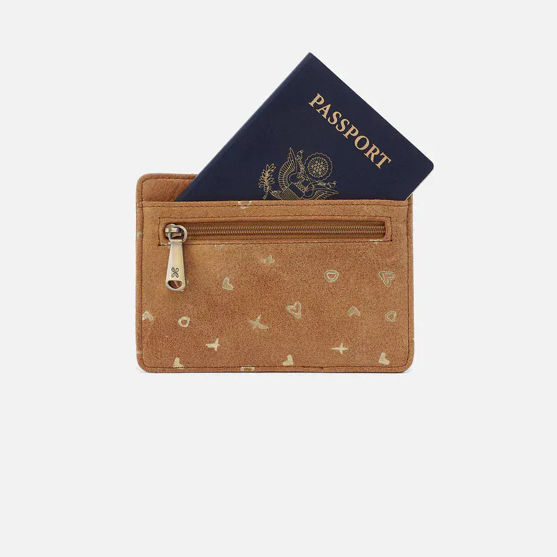 Hobo Fashion Euro Slide Card Case - Buffed Leather | Whiskey