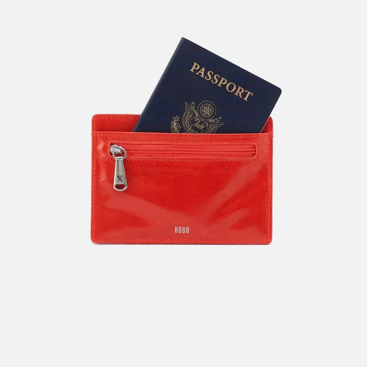 Hobo Fashion Euro Slide Card Case - Grenadine
