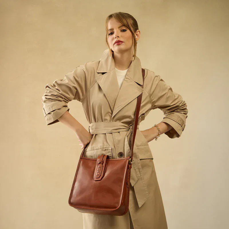 Hobo Fashion Expedition Medium Crossbody - Patina Leather | Pecan Ridge