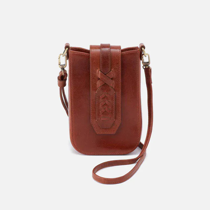 Hobo Fashion Expedition Phone Crossbody - Patina Leather | Pecan Ridge