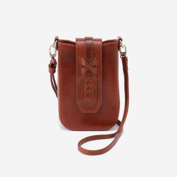 Hobo Fashion Expedition Phone Crossbody - Patina Leather | Pecan Ridge