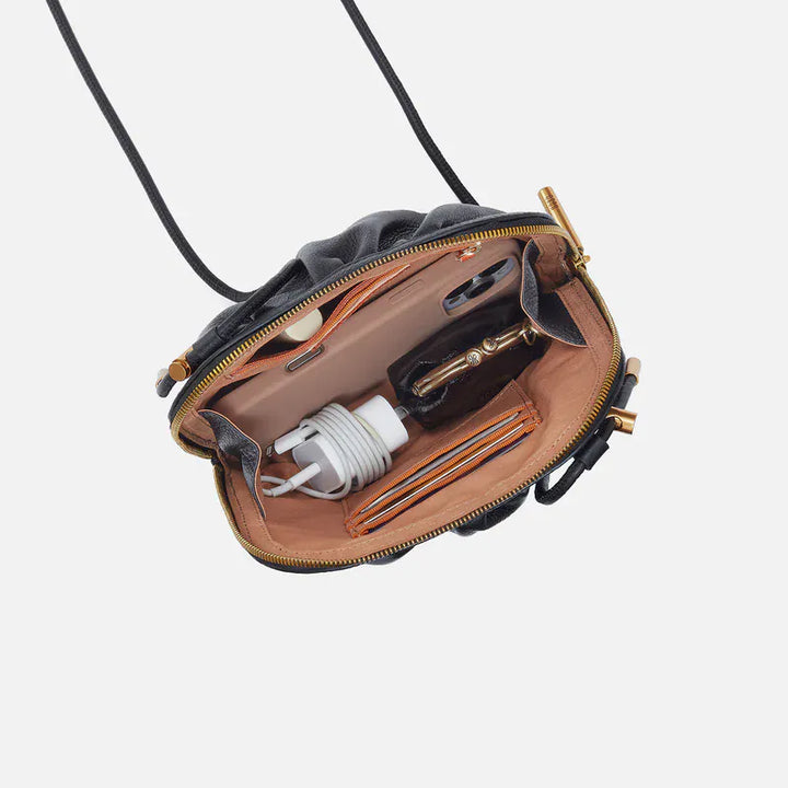 Hobo Fashion Isabelle Crossbody - Pebbled Leather | Black