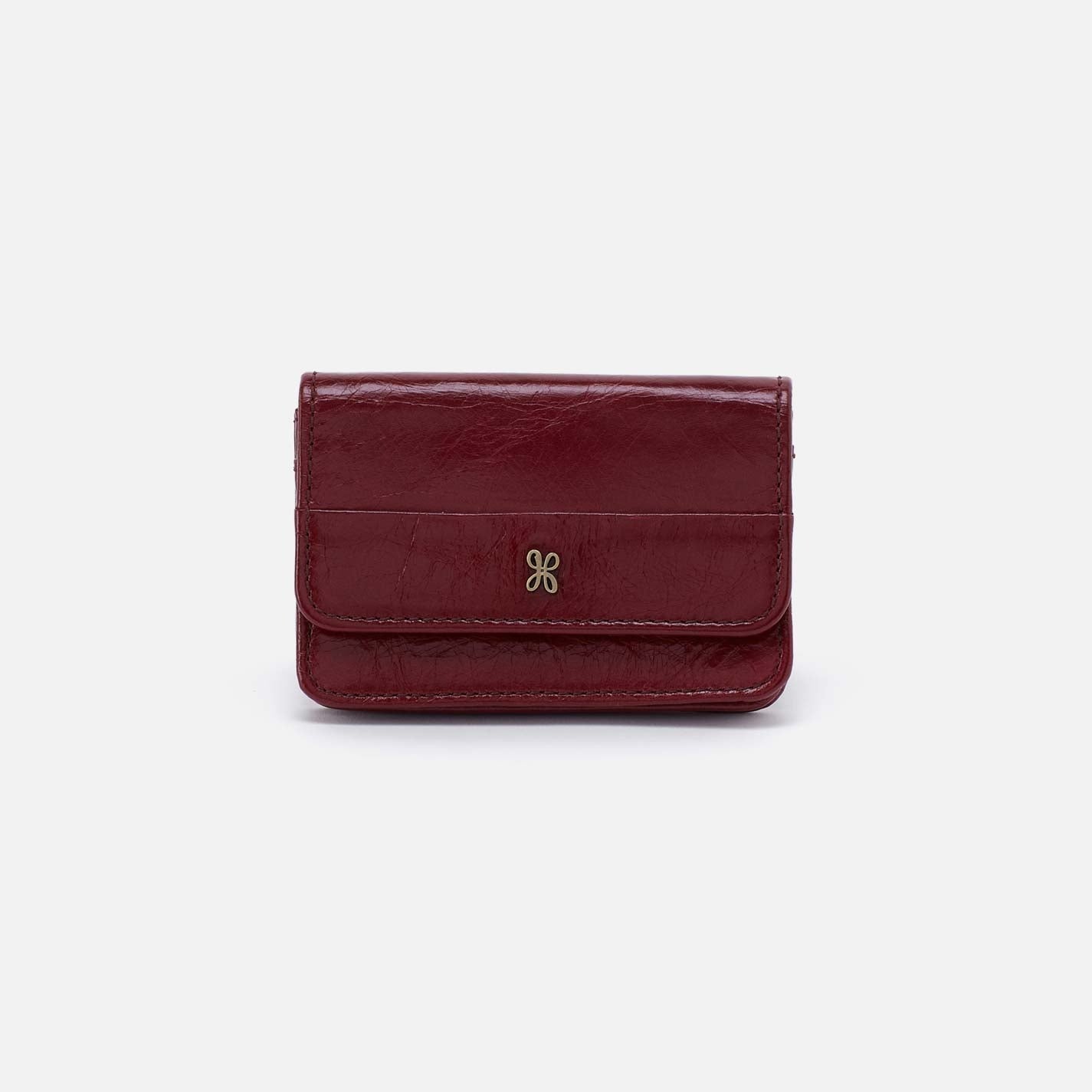 Hobo Fashion Jill Flap Card Case - Polished Leather | Saddleberry