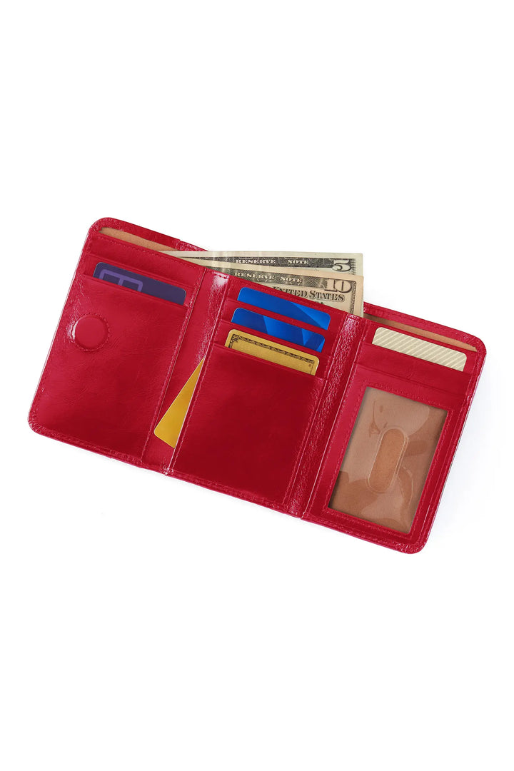 Hobo Fashion Jill Trifold Wallet | True Red