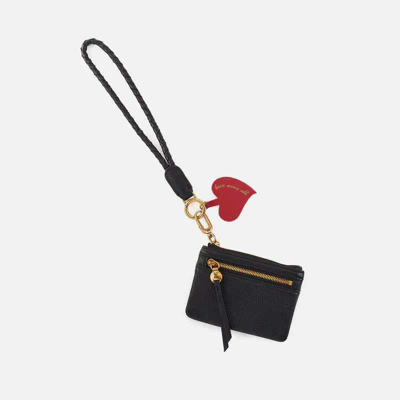 Hobo Fashion Lasso Phone Wristlet - Pebbled Leather | Black