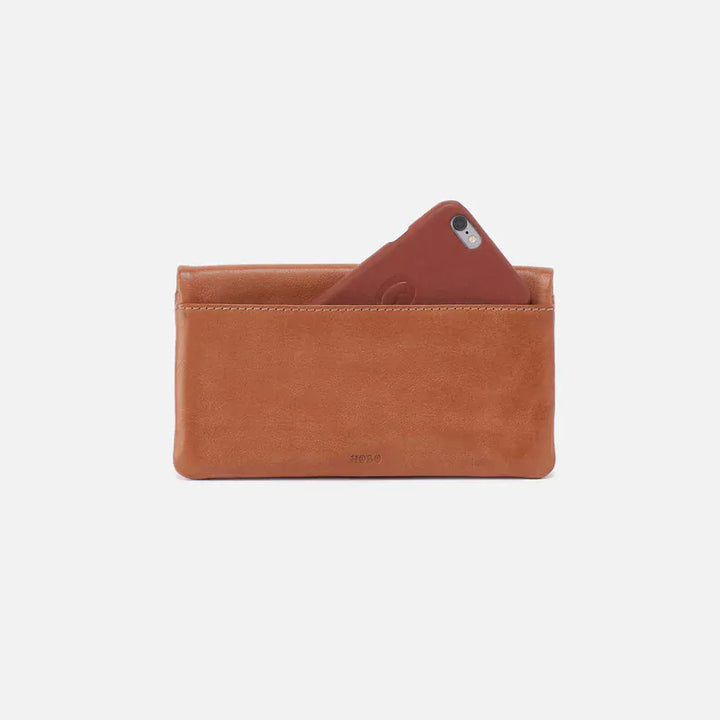 Hobo Fashion Lumen Continental Wallet - Washed Leather | Harvest Wheat