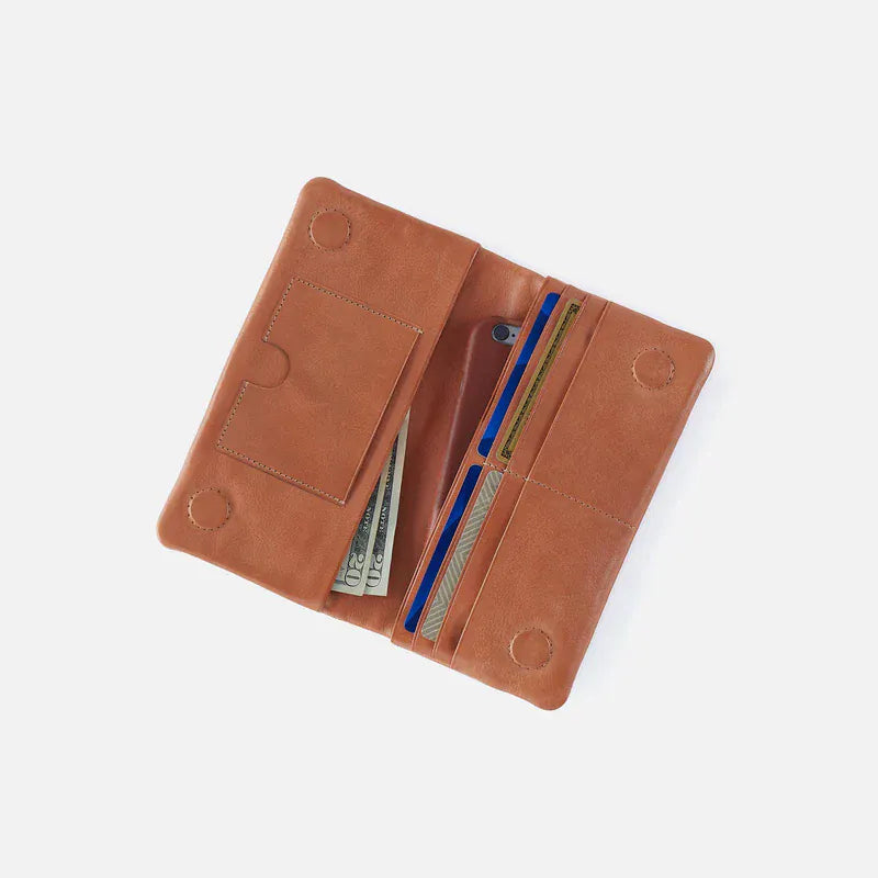 Hobo Fashion Lumen Continental Wallet - Washed Leather | Harvest Wheat