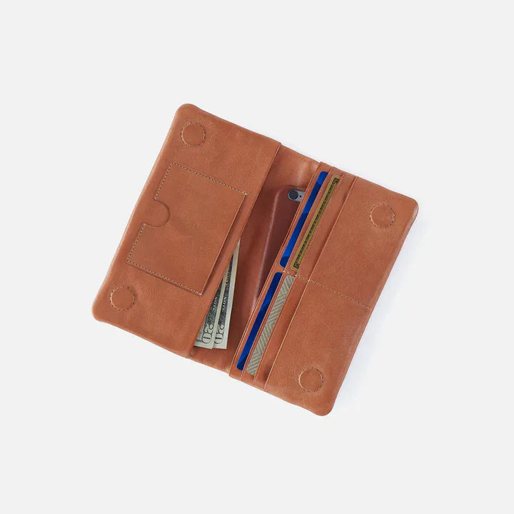 Hobo Fashion Lumen Continental Wallet - Washed Leather | Harvest Wheat