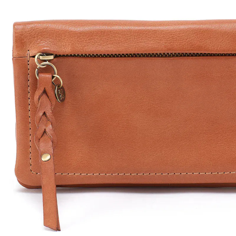 Hobo Fashion Lumen Continental Wallet - Washed Leather | Harvest Wheat