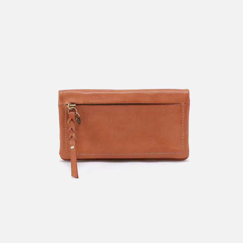 Hobo Fashion Lumen Continental Wallet - Washed Leather | Harvest Wheat