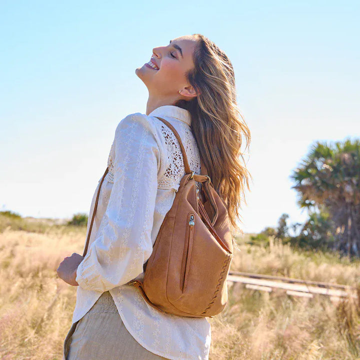 Hobo Fashion Merrin Convertible Backpack - Buffed Leather | Whiskey