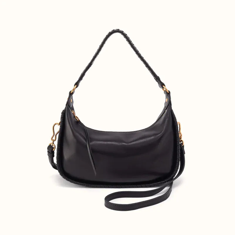 Hobo Fashion Mia Crescent Hobo Bag - Smooth Leather | Black