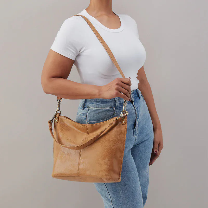 Hobo Fashion Pier Shoulder Bag - Buffed Leather | Whiskey