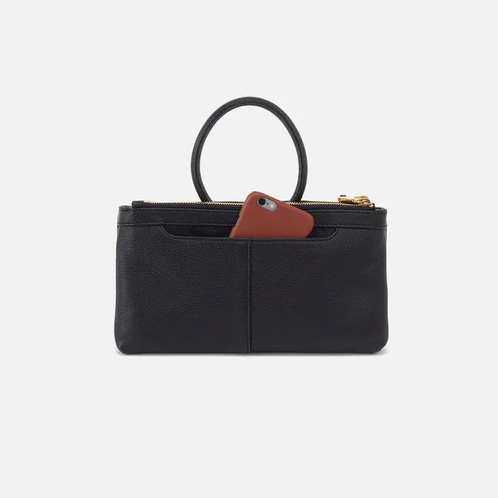 Hobo Fashion Sable Crossbody - Pebbled Leather | Black