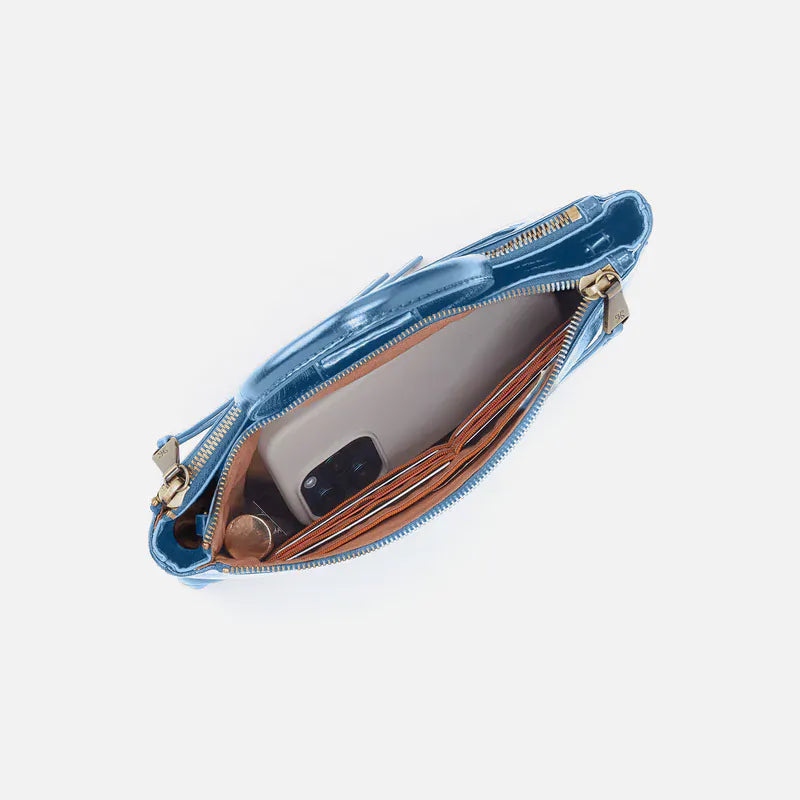 Hobo Fashion Sable Crossbody - Polished Leather | Faded Denim