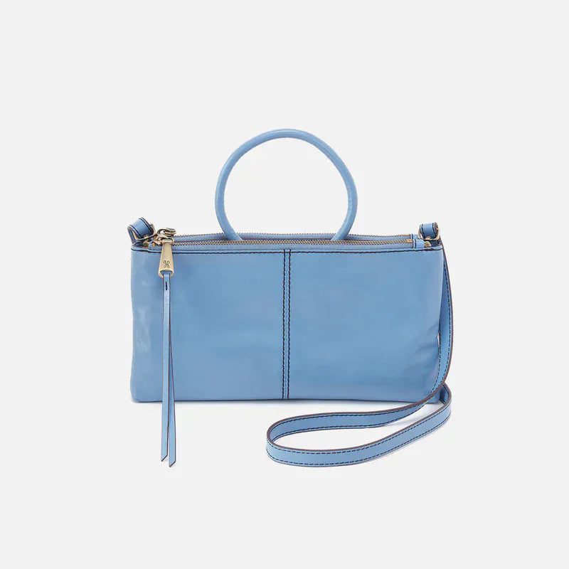 Hobo Fashion Sable Crossbody - Polished Leather | Faded Denim