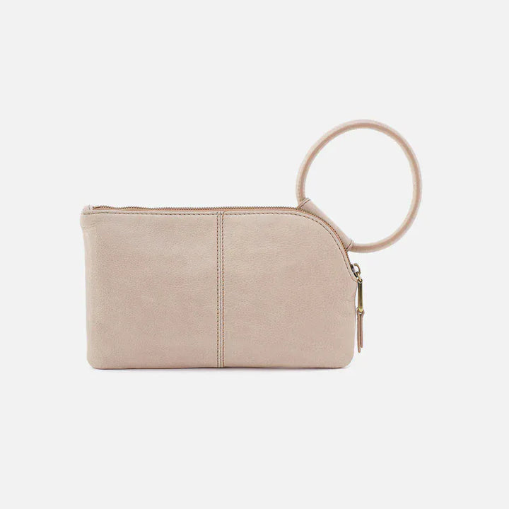 Hobo Fashion Sable Wristlet - Aniline Gloss Leather | Stone Gloss