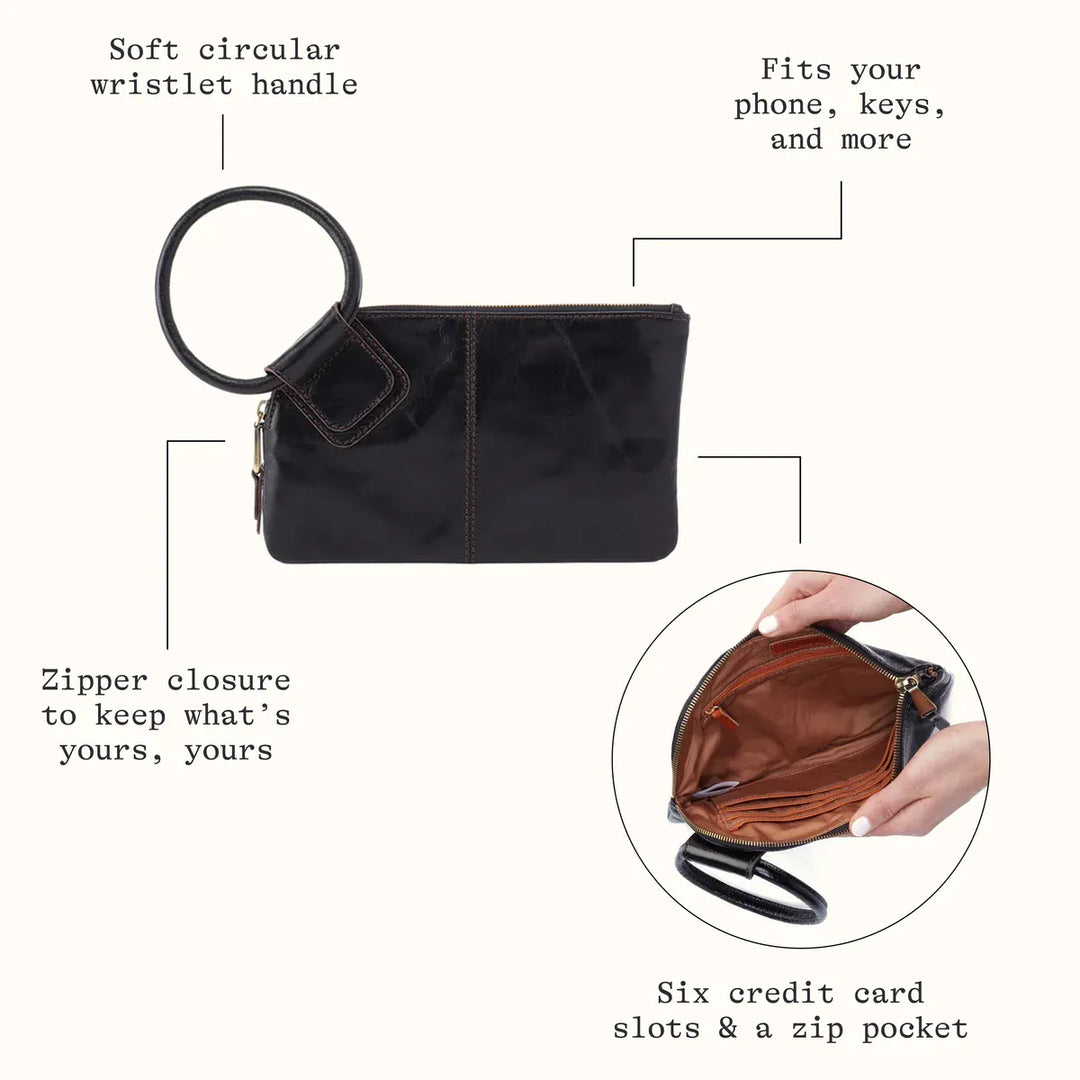 Hobo Fashion Sable Wristlet - | Canyon Petal