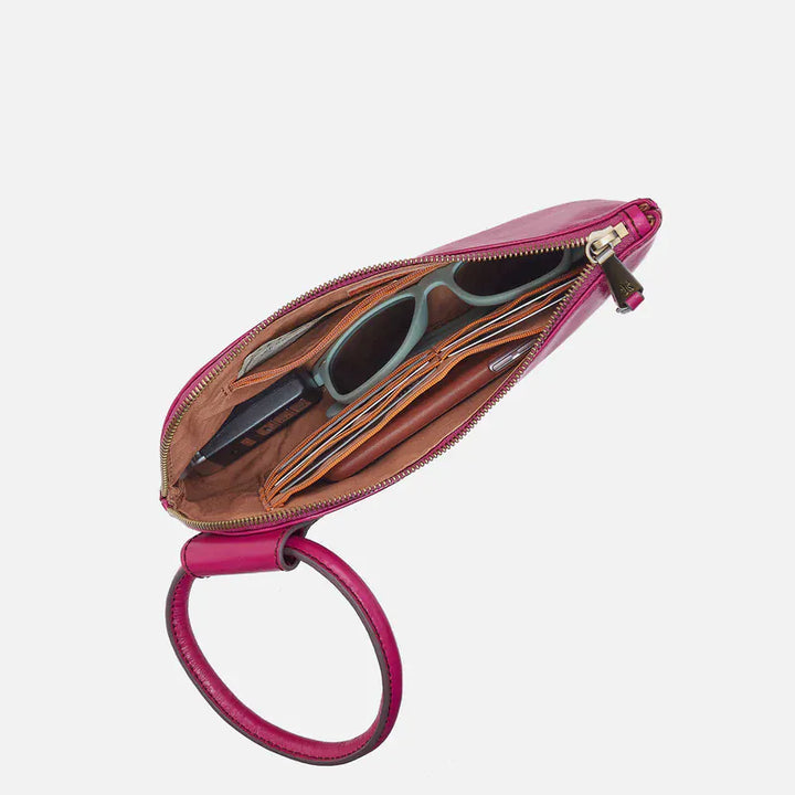 Hobo Fashion Sable Wristlet - Polished Leather | Cactus Flower