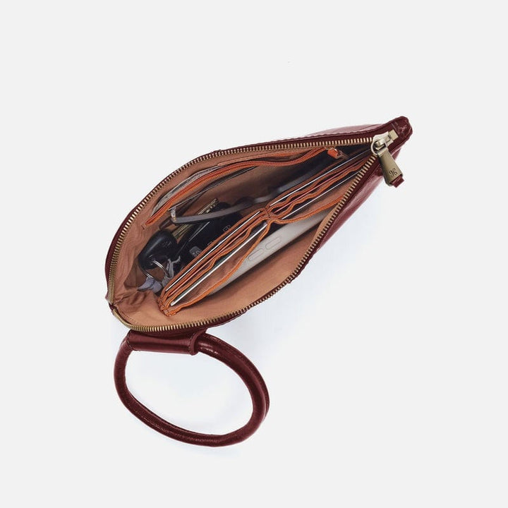 Hobo Fashion Sable Wristlet - Polished Leather | Saddleberry