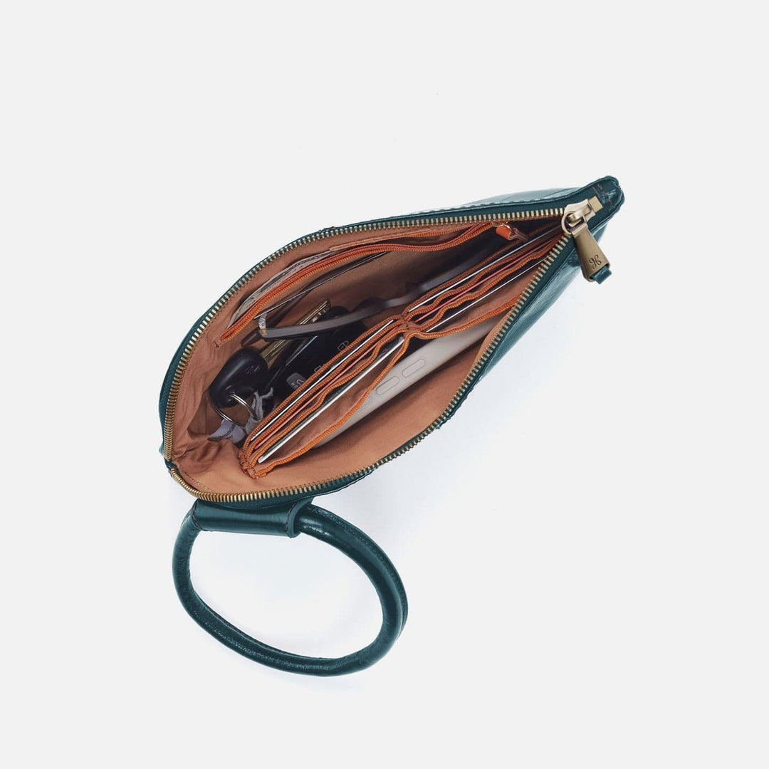 Hobo Fashion Sable Wristlet - Polished Leather | Wild Bluegrass