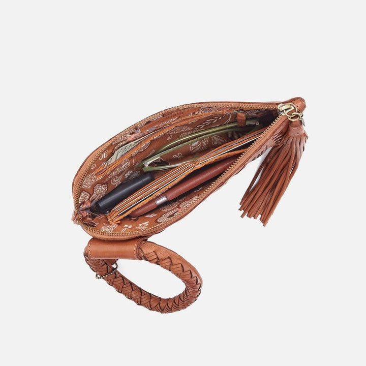 Hobo Fashion Sable Wristlet - Washed Leather | Harvest Wheat
