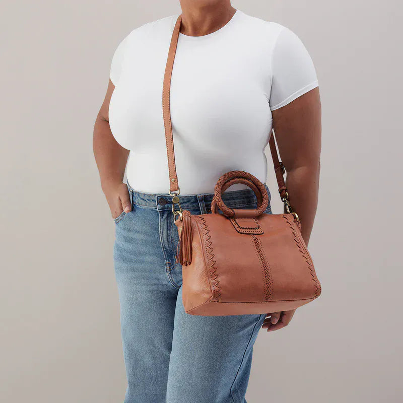 Hobo Fashion Sheila Medium Satchel - Washed Leather | Harvest Wheat
